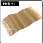 A light blonde hair extension weft with a smooth, slightly wavy texture on a white background, labeled “SG66B M22/613#” in the top-left corner.