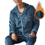 Men's Warm Flannel Pyjamas Set