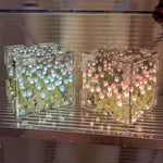 Glowing Mirror Tulip Cube Night Lamp