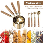 STOMART.CO.UK 8-Piece Measure Cup and Spoon Set Kitchen Free Text