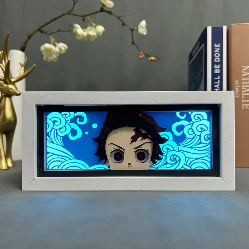 Illuminated Demon Slayer light box display