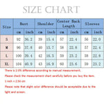 Women's Mesh Classic Net Blouse Size Chart