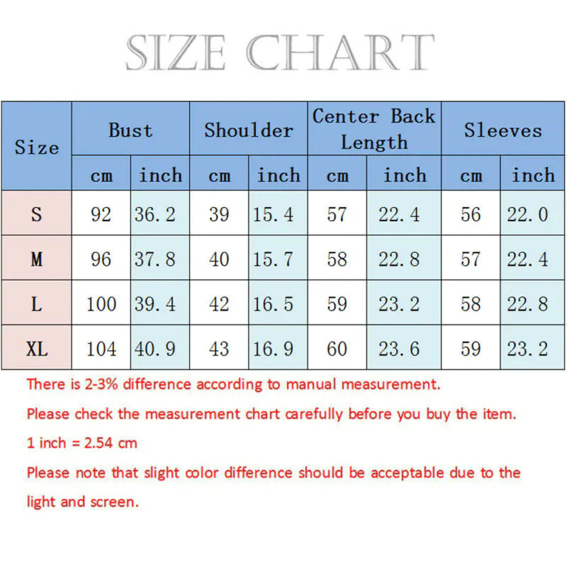 Women's Mesh Classic Net Blouse Size Chart