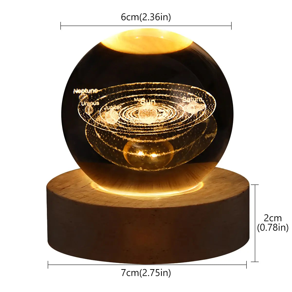 Galaxy 3D Crystal Ball Lamp