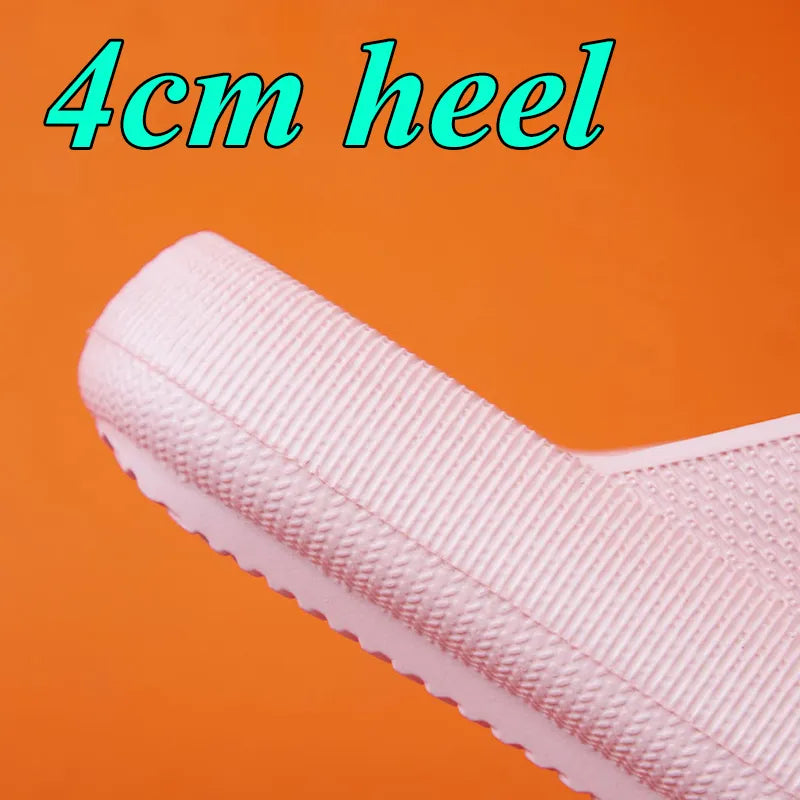 Platform Cloud Buckled Slippers