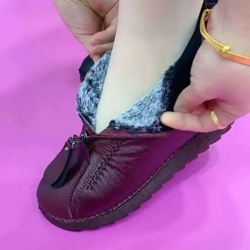 Women's Furry Winter Zipper Boots