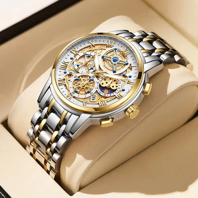 Gold Chronograph Watch