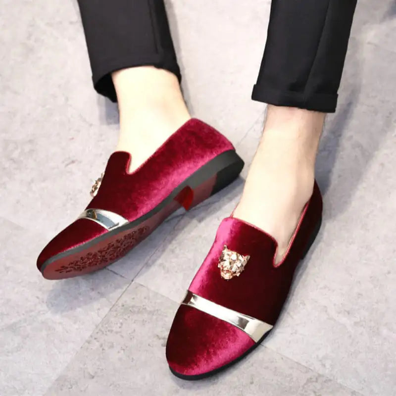 Gentlemen's Maroon Slip-Ons