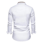 Men's Patchwork Slim Fit Formal Shirt