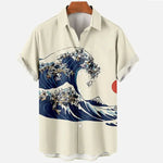 Vintage Seaside 3D Wave Shirt