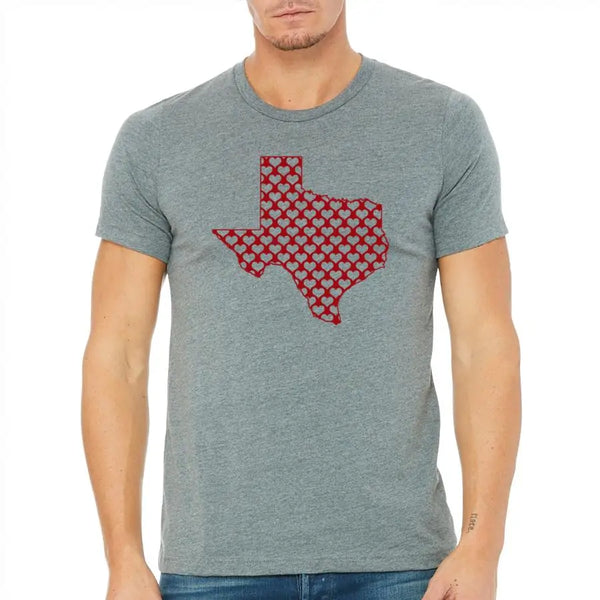 Texas Hearts Casual Fashion T-Shirt