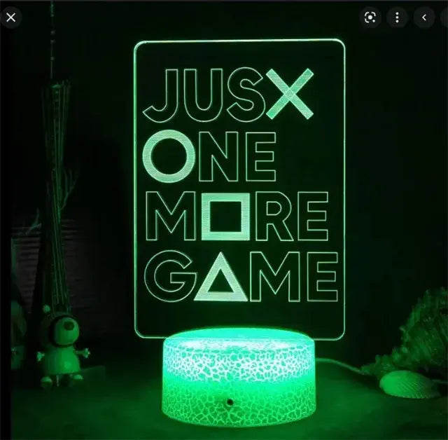 Modern 3D LED Lamp for a gamer’s room