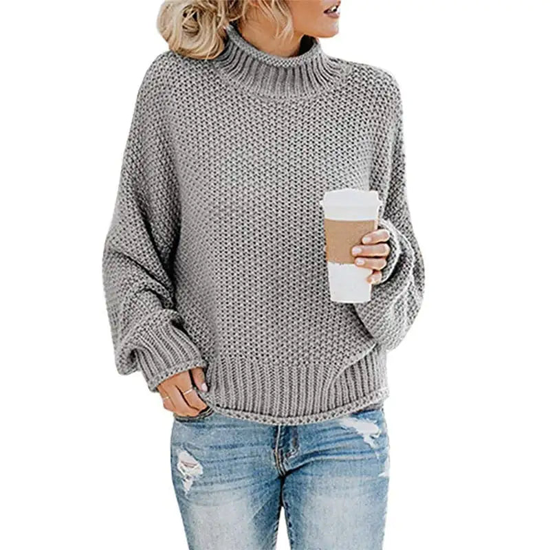 Knitted Loose Solid Pullover