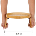 Wooden Sofa Snacks Drinks Tray