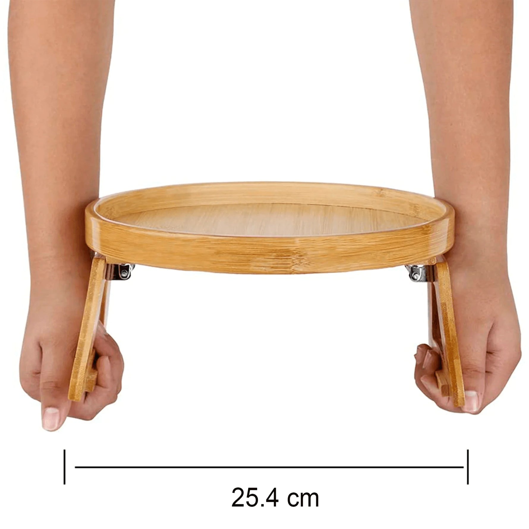 Wooden Sofa Snacks Drinks Tray