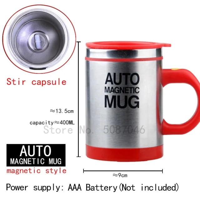 STOMART.CO.UK Automatic Self Stirring Magnetic Mug Kitchen Magnetic Mug Free Text