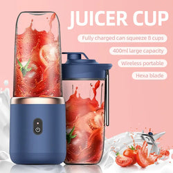 STOMART.CO.UK Portable Juicer Cup Juicer Fruit Kitchen Free Text