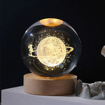 Sophisticated 3D Moon Crystal Ball Night