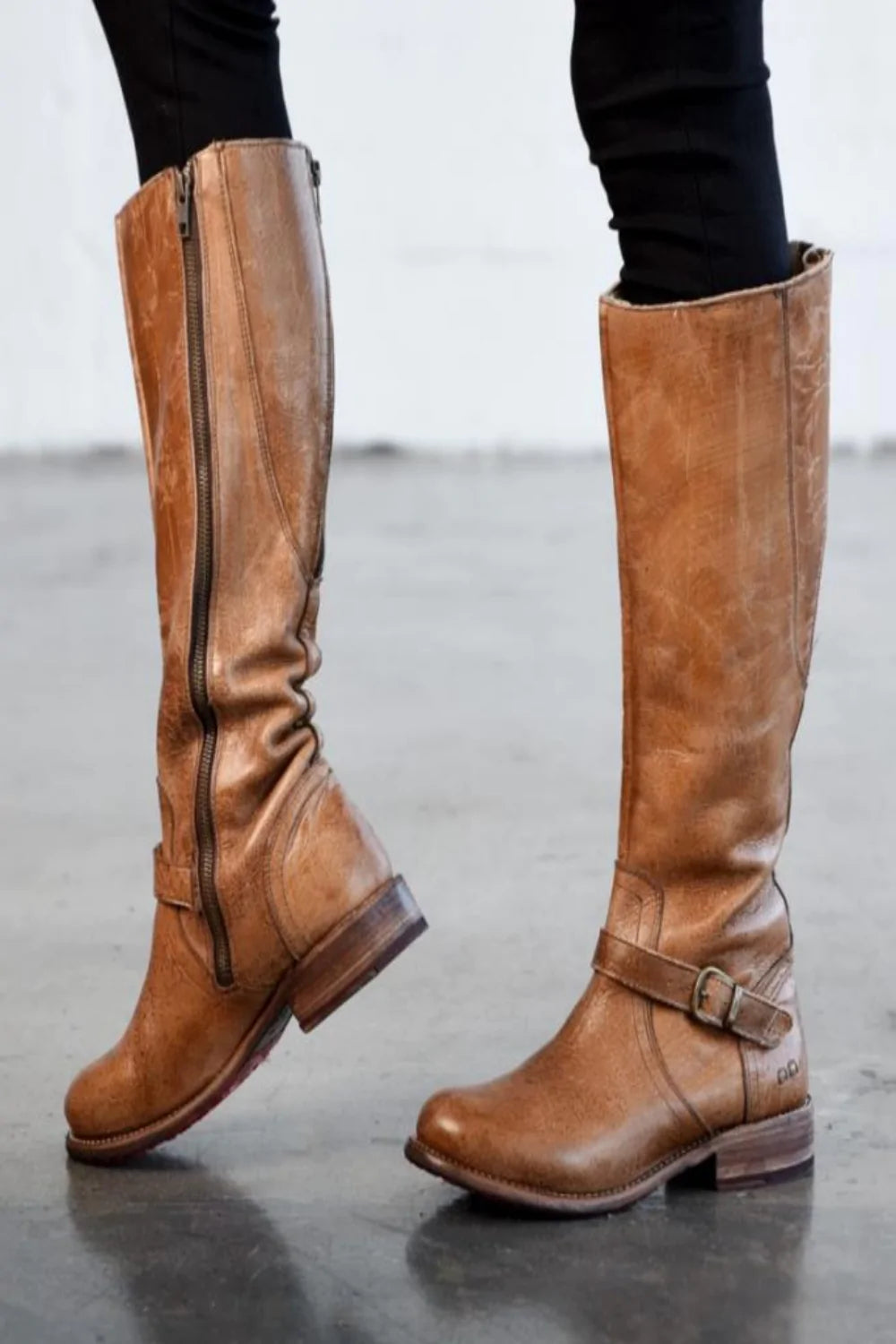 Mid-Calf Buckle Boots