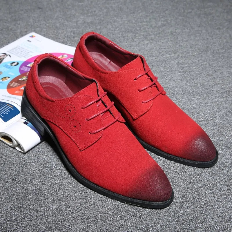Pointed Nose Swede Leather Shoes