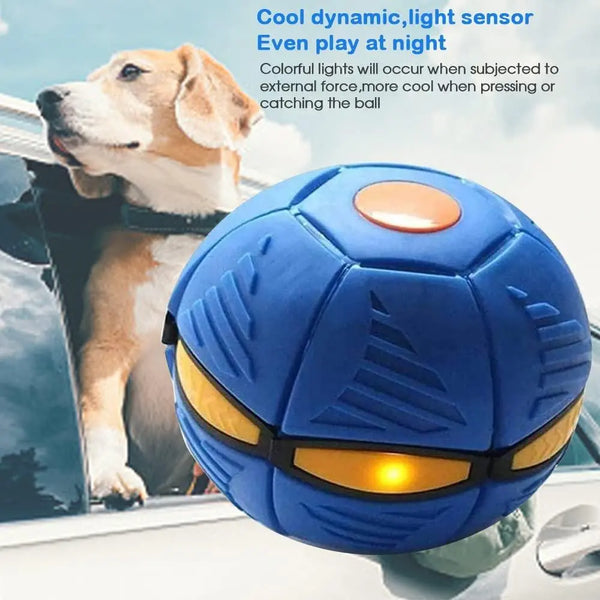 Pets Dog Cat Magic UFO Deformation Rebound Stomp Ball