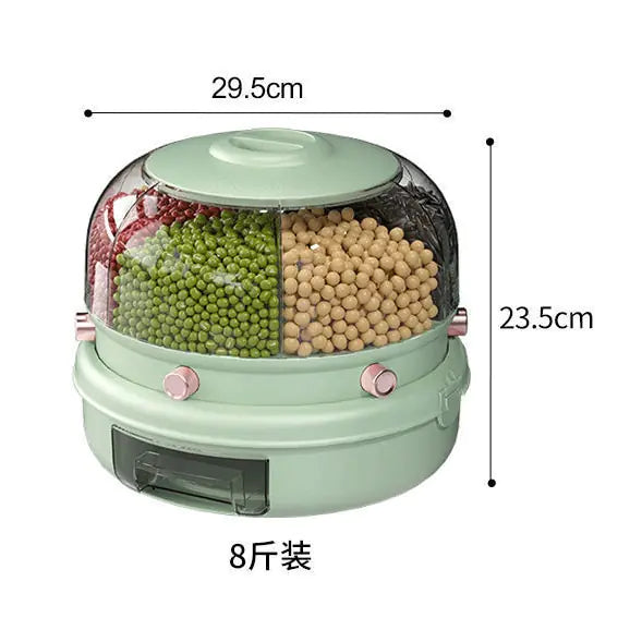 STOMART.CO.UK 360° Rotating Grains Food Dispenser dispenser Kitchen storage Free Text