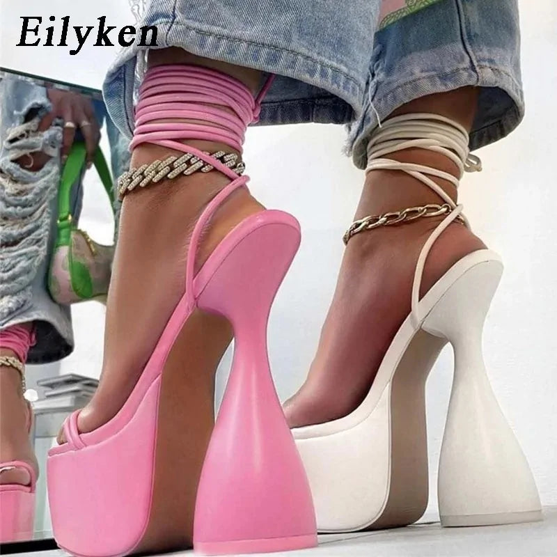 ankle strap super high heels