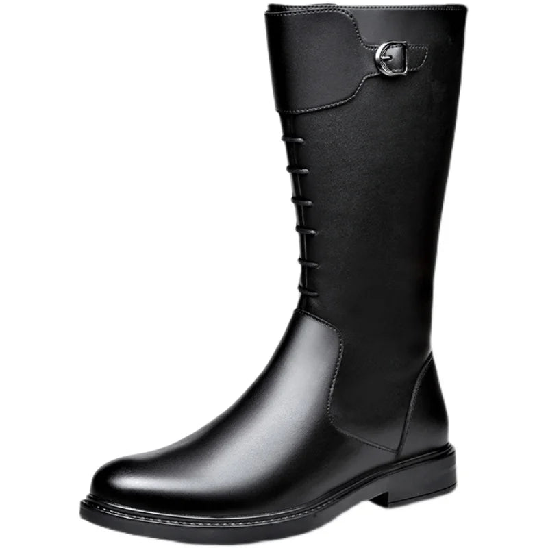 Men's Safety Trekking Moto Leather Boots