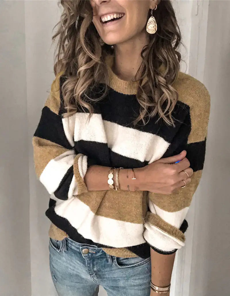 Women's Luxurious Polyester Knit Sweater