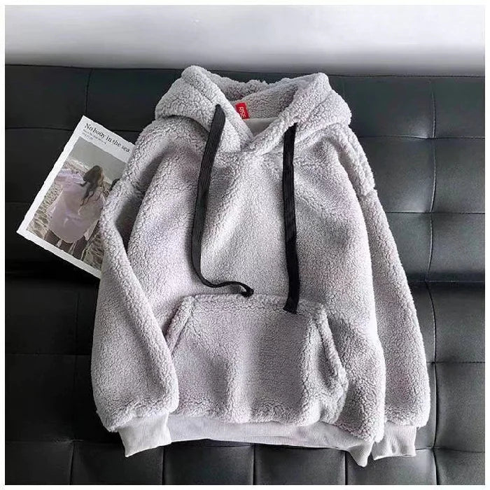 Lambswool Hooded Fleece Sweatshirt