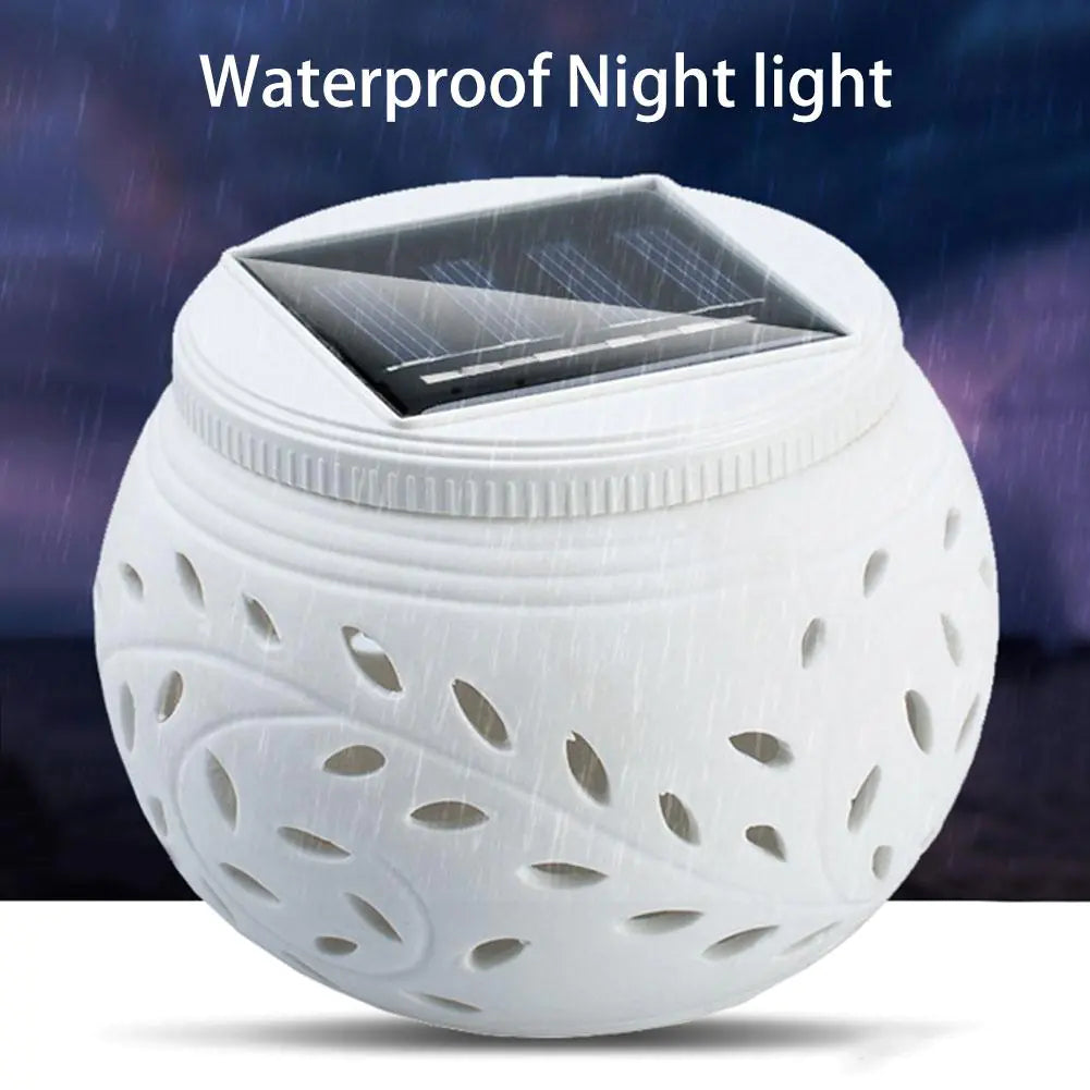 Ceramic Colour-Changing Solar Lamp