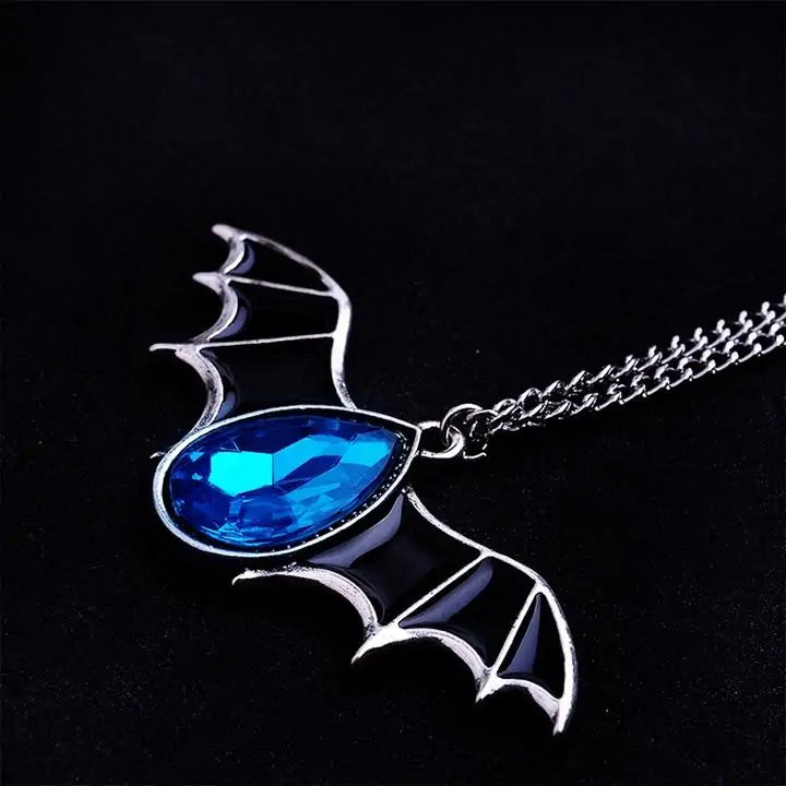 STOMART.CO.UK Vampire Bat Crystal Necklace Bat Necklace Crystal Vampire Bat Necklace Necklace Vampire Bat Necklace Free Text