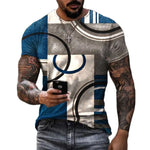Men's 3D Printed Irregular Graffiti T-shirt