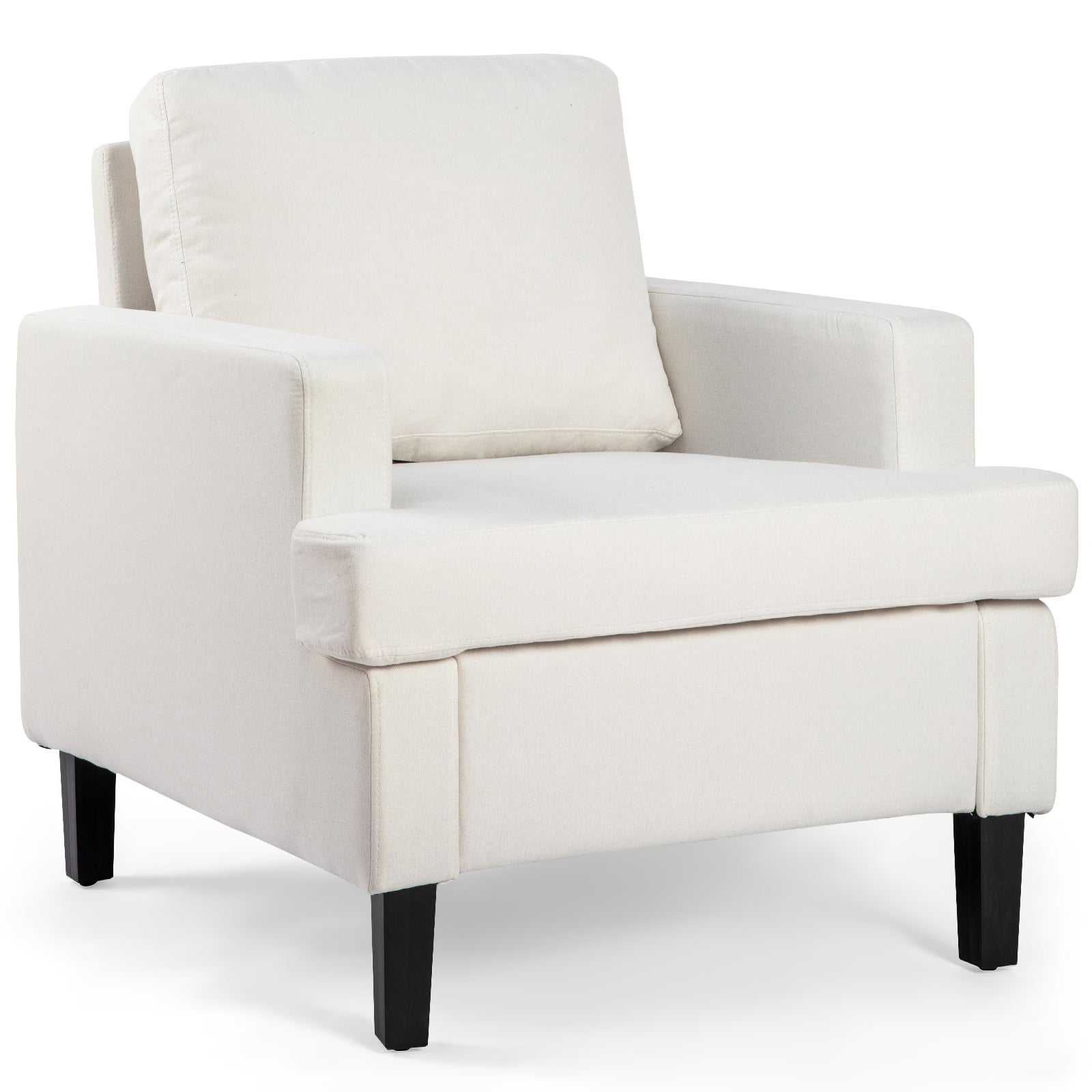 White armchair in a white background.