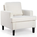White armchair in a white background.