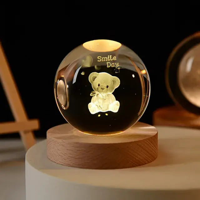 Artistic crystal ball for home