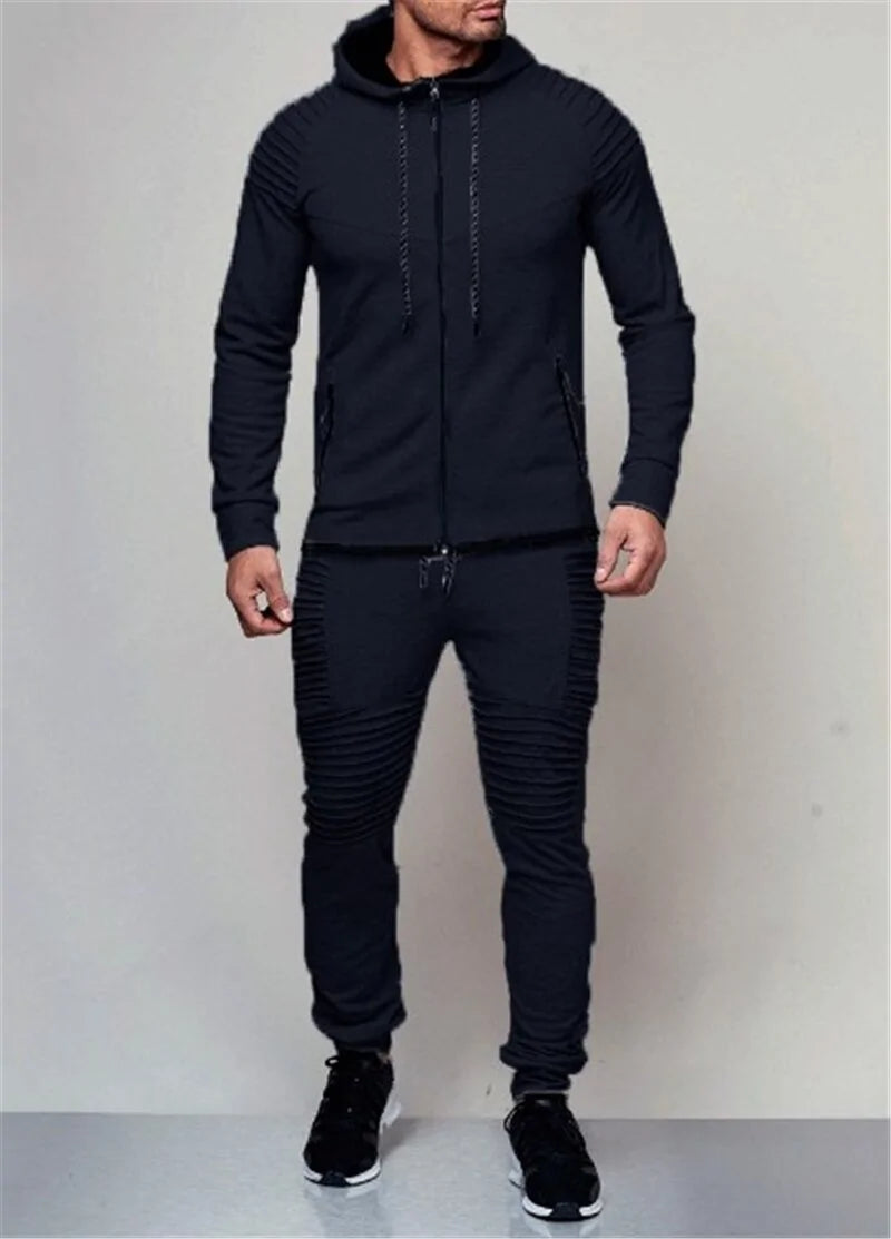 "2-piece men's fall tracksuit set"