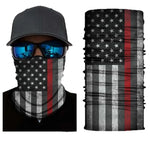 American flag print neck gaiter face cover.
