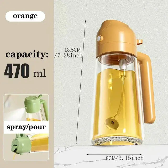 STOMART.CO.UK Leakproof Dual-Purpose Glass Oil Spray Bottle for Kitchen Kitchen Free Text