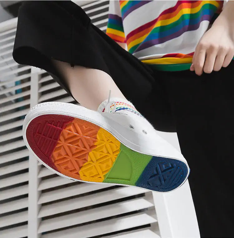 Rainbow Pride Canvas Sneakers