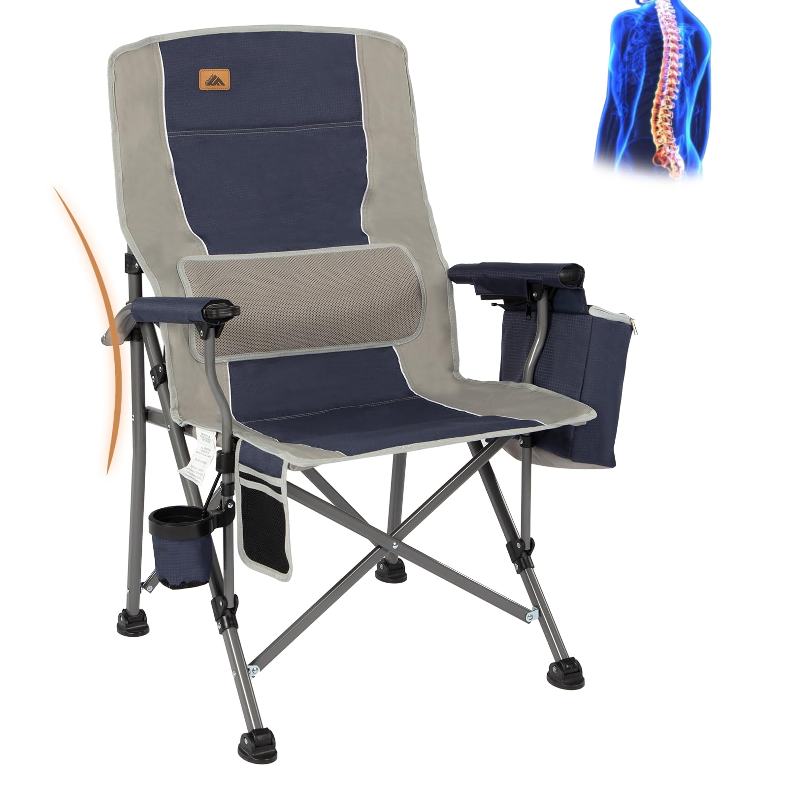 Lumbar Support Comfy Camping Chair