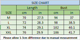 Modern Athletic Size Chart