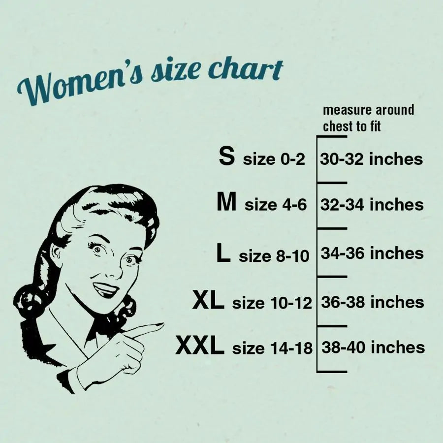 Sci-Fi Saga Art Tee Size Chart