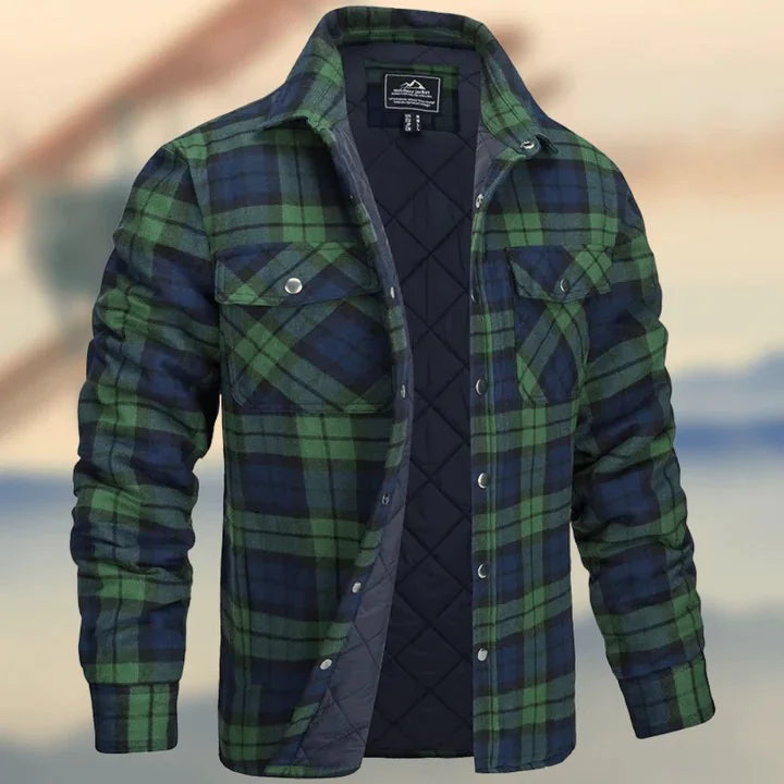 Thickened plaid jacket