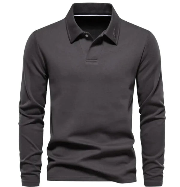 Men's Long Sleeve Solid Colour Top