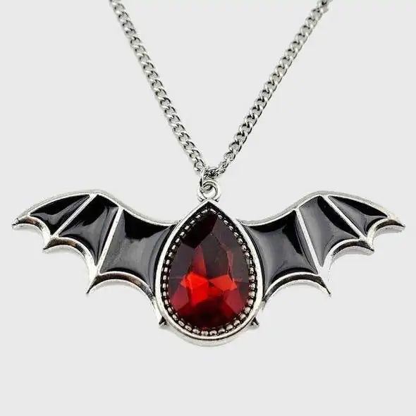 STOMART.CO.UK Vampire Bat Crystal Necklace Bat Necklace Crystal Vampire Bat Necklace Necklace Vampire Bat Necklace Free Text