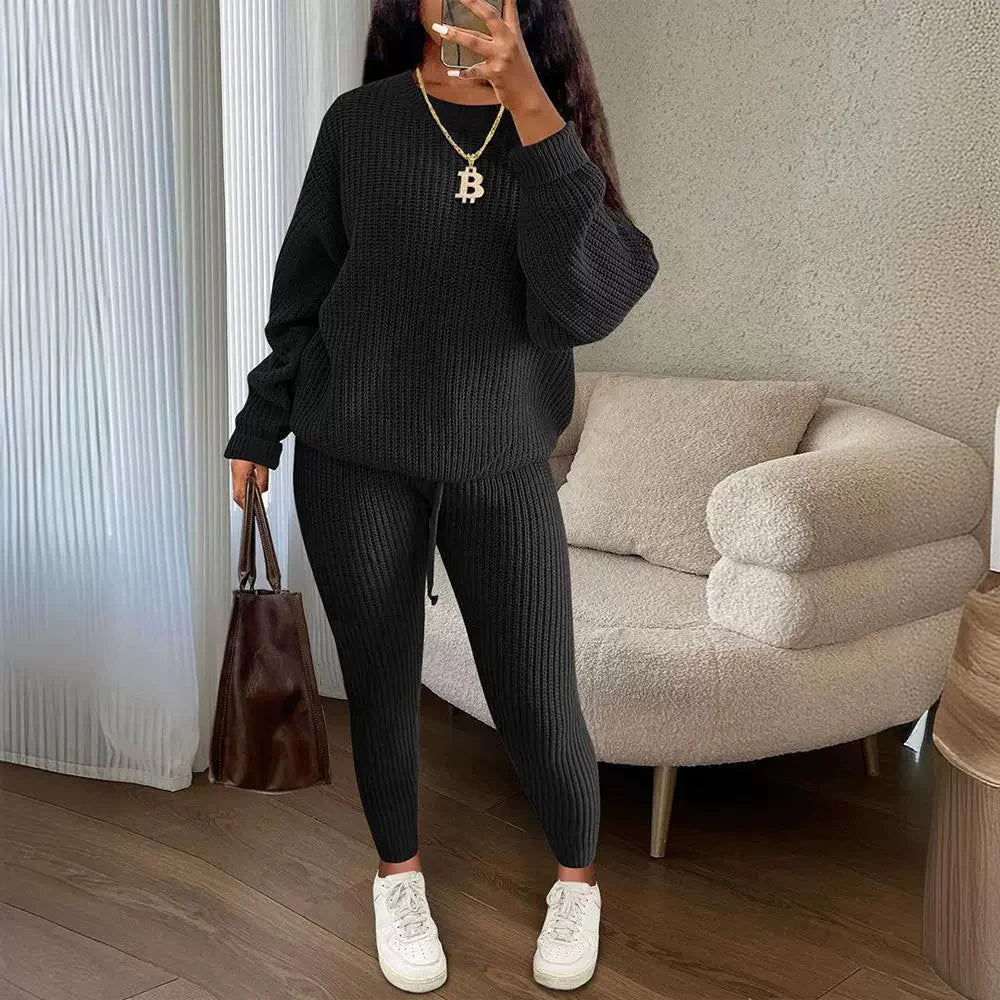 Women's Knitted Wool Suit Set