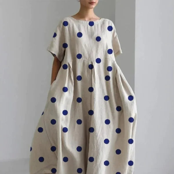 Cotton-Like Printed Casual Dress