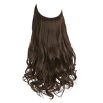 A long, wavy brown halo hair extension on a white background, labeled “#27H613 Golden/Beach Blonde.