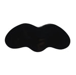 Black abstract shape on a white background